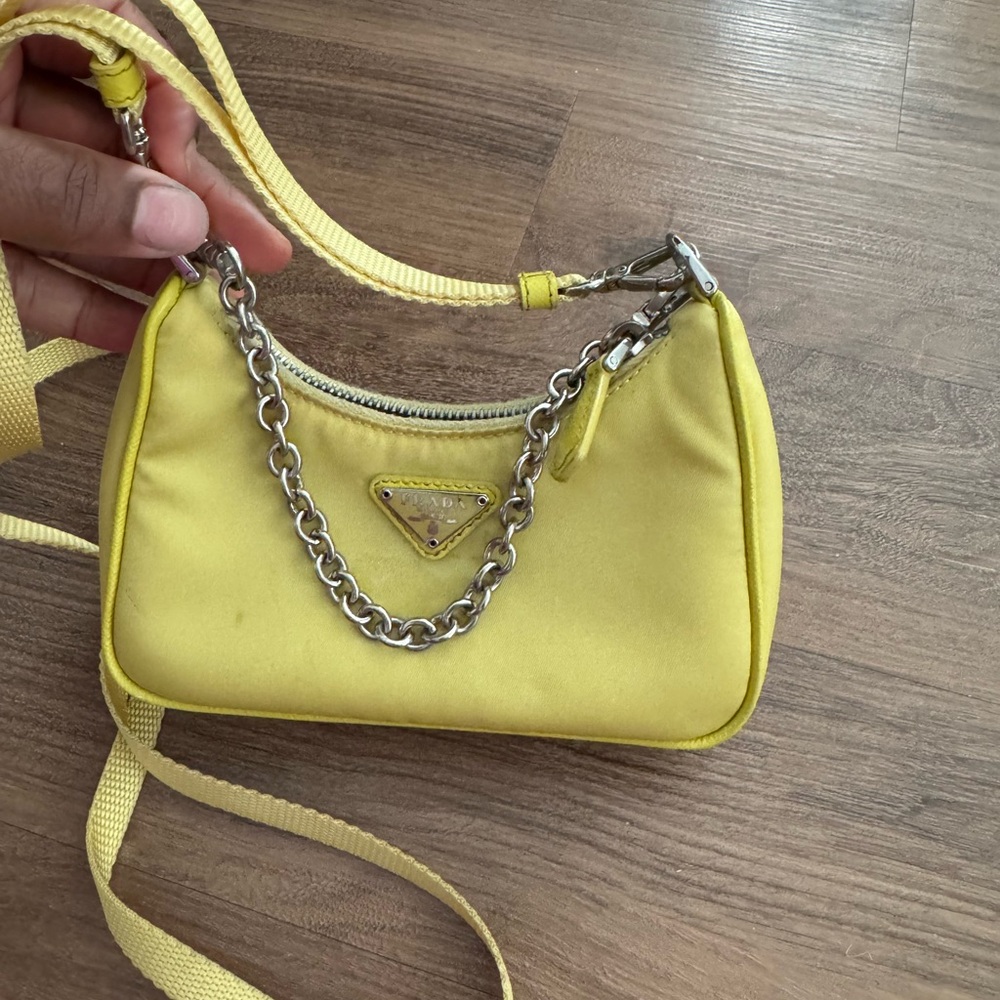 Vintage Prada Yellow Women's Bag MINI